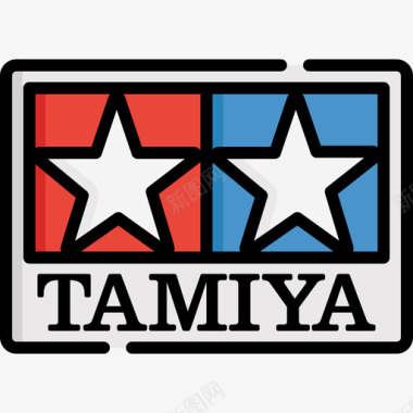 Tamiya视频游戏徽标2线颜色图标图标
