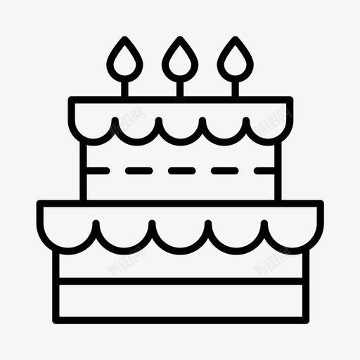 蛋糕庆祝食物图标svg_新图网 https://ixintu.com 庆祝 新年 聚会 蛋糕 除夕 食物