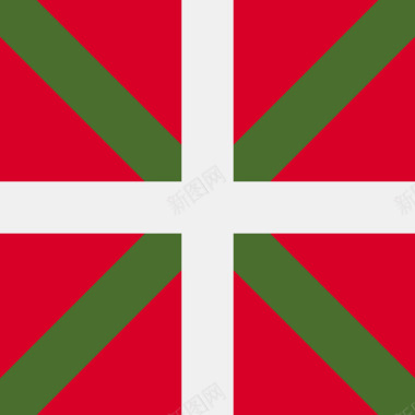 巴斯克乡村方形乡村简单旗帜图标图标