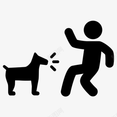 狗攻击小心狗危险图标图标