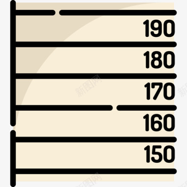 身高犯罪调查4线条颜色图标图标