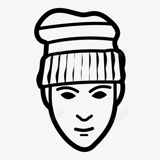 针织帽子头像时尚图标svg_新图网 https://ixintu.com 冬天 头像 时尚 男人 衣服 针织帽子