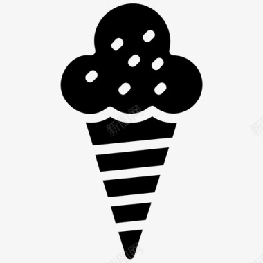 冰淇淋筒甜点可吃图标图标