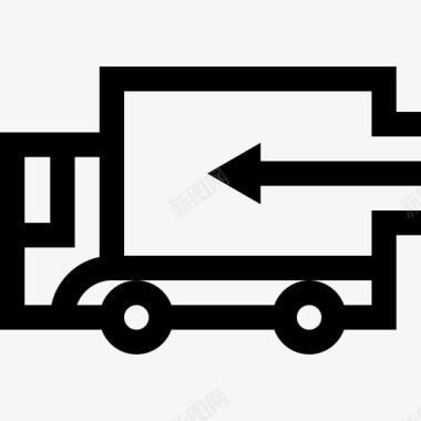 送货车电子商务30直线型图标图标