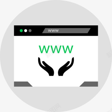 Www在线和互联网4扁平图标图标
