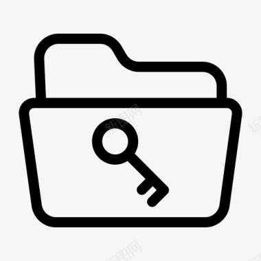 文件夹密钥多媒体图标图标
