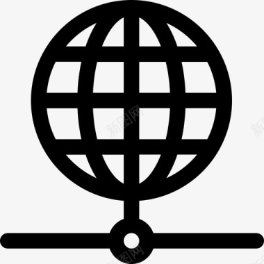 互联网网络托管8线性图标图标