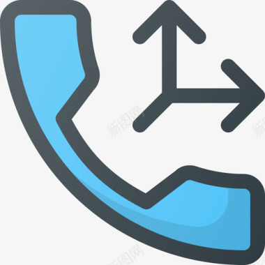 分路通话移动电话3线状彩色图标图标