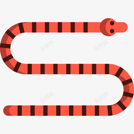 蛇动物27扁平图标svg_新图网 https://ixintu.com 动物27 扁平 蛇