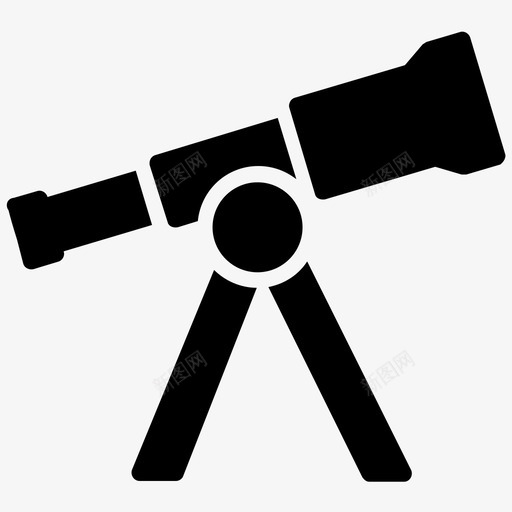 望远镜天文学天文馆图标svg_新图网 https://ixintu.com 在线学习字形图标 天文学 天文馆 望远镜 视觉