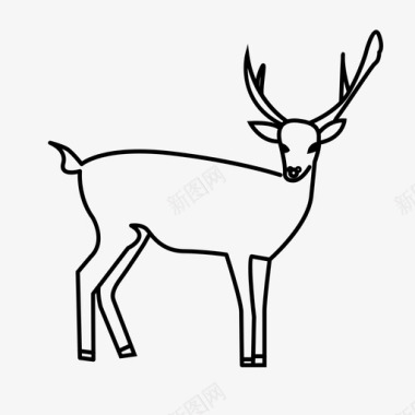 鹿动物鲁道夫图标图标