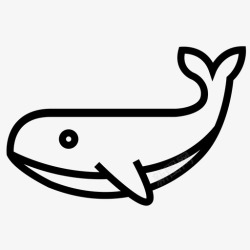 鲸鲨鲸鱼须鲸鲸目动物图标高清图片
