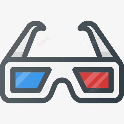 3d眼镜视频17线性颜色图标svg_新图网 https://ixintu.com 3d眼镜 线性颜色 视频17