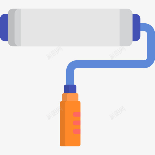 油漆辊喷漆工具7平面图标svg_新图网 https://ixintu.com 喷漆工具7 平面 油漆辊