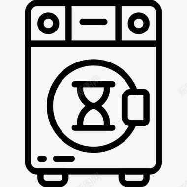 洗衣机家用自动化4线性图标图标