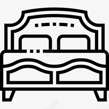 床复古装饰7线性图标图标