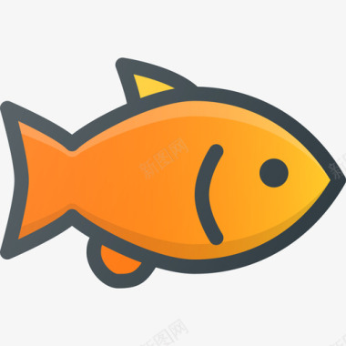 鱼宠物配件线颜色图标图标