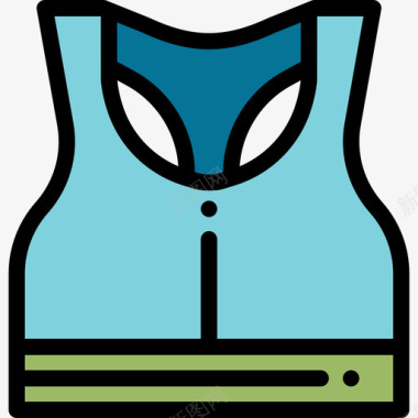 胸罩健康生活方式10线性颜色图标图标