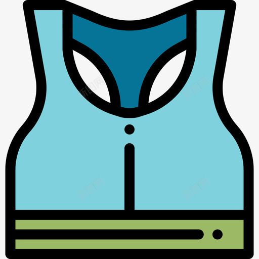 胸罩健康生活方式10线性颜色图标svg_新图网 https://ixintu.com 健康生活方式10 线性颜色 胸罩