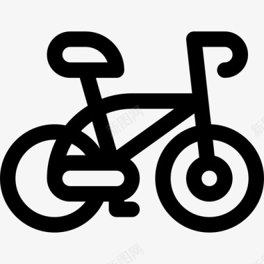 自行车健康生活方式13直线型图标图标