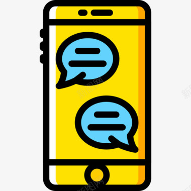智能手机对话6黄色图标图标