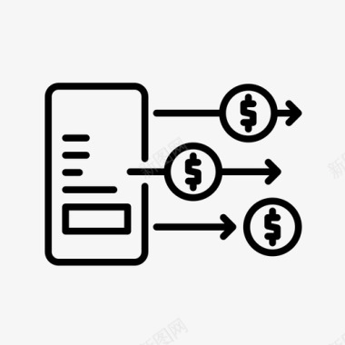 移动转账金融投资图标图标