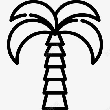棕榈树朱尼4直系党图标图标