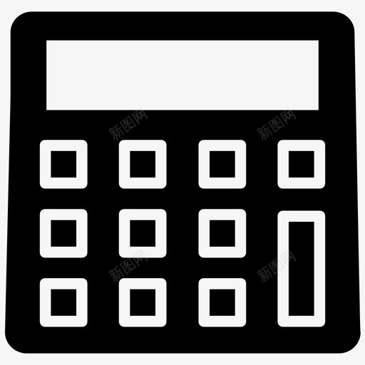 计算器金融计算数学计算器图标svg_新图网 https://ixintu.com 数字运算器 数学计算器 移动银行和在线支付字形图标 简单计算器 计算器 金融计算