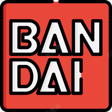 Bandai视频游戏徽标2线颜色图标图标