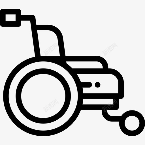 轮椅医疗医院3直线图标svg_新图网 https://ixintu.com 医疗医院3 直线 轮椅