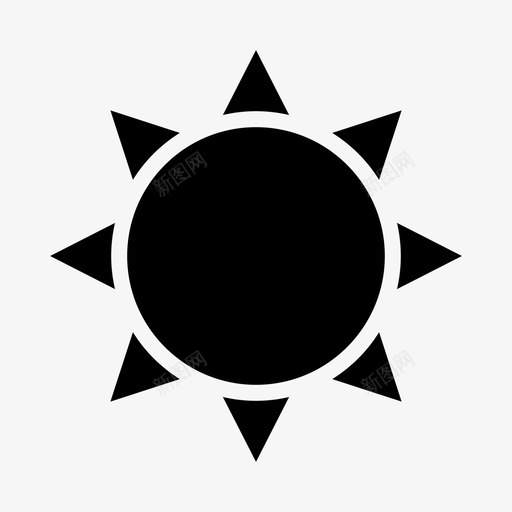 太阳光自然图标svg_新图网 https://ixintu.com 光 太阳 自然