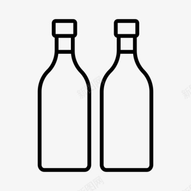 酒瓶鉴赏家品酒师图标图标