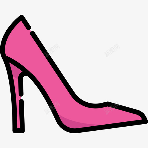 高跟鞋母亲节6线性颜色图标svg_新图网 https://ixintu.com 母亲节6 线性颜色 高跟鞋