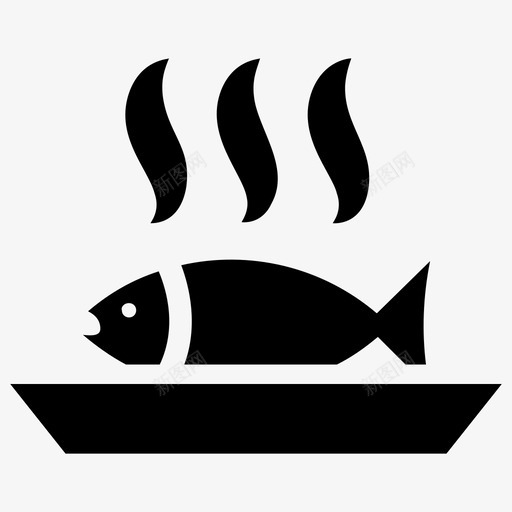 海鲜鱼鱼菜图标svg_新图网 https://ixintu.com 海鲜 海鲜雕刻图标 烤鱼 蒸鱼 鱼 鱼菜 鱼餐厅