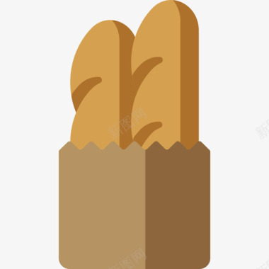 面包食品甜点扁平面包图标图标