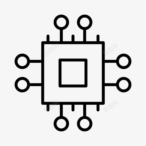 微芯片前卫计算机图标svg_新图网 https://ixintu.com 创新 前卫 微芯片 技术 计算机