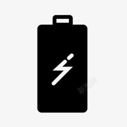 纯色移动电源电池电池充电移动充电图标高清图片