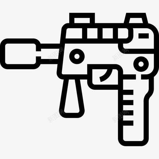旗子彩弹和bb枪械直线型图标svg_新图网 https://ixintu.com 彩弹和bb枪械 旗子 直线型