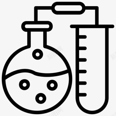 实验室玻璃器皿化学烧瓶临床研究图标图标