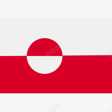格陵兰岛长方形的国家简单的旗帜图标图标