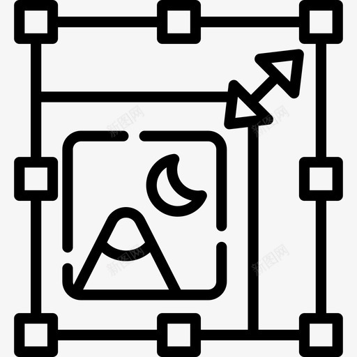 调整大小创造性工具8线性图标svg_新图网 https://ixintu.com 创造性工具8 线性 调整大小