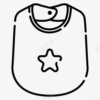 婴儿围兜围裙儿童图标图标