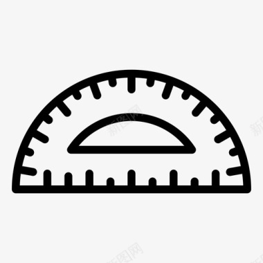 量角器教育数学图标图标