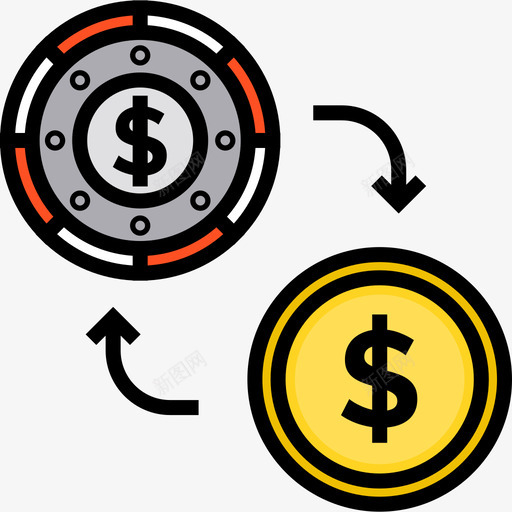 交易所赌场14线性颜色图标svg_新图网 https://ixintu.com 交易所 线性颜色 赌场14