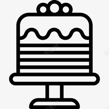 蛋糕食品和饮料20直系图标图标