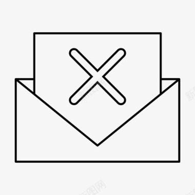 拒绝信件邮件图标图标