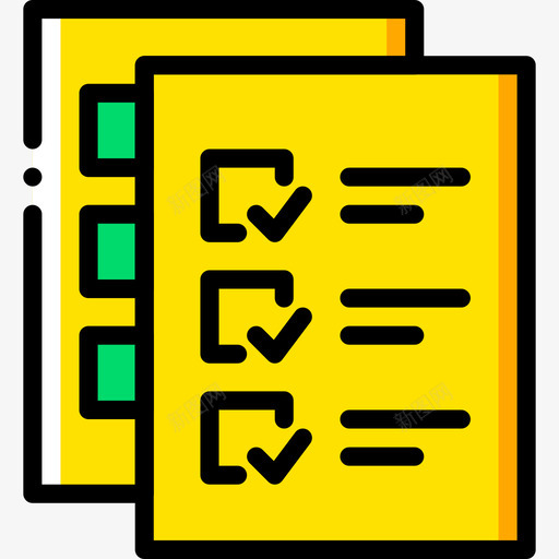 列表文件和文件夹12黄色图标svg_新图网 https://ixintu.com 列表 文件和文件夹12 黄色