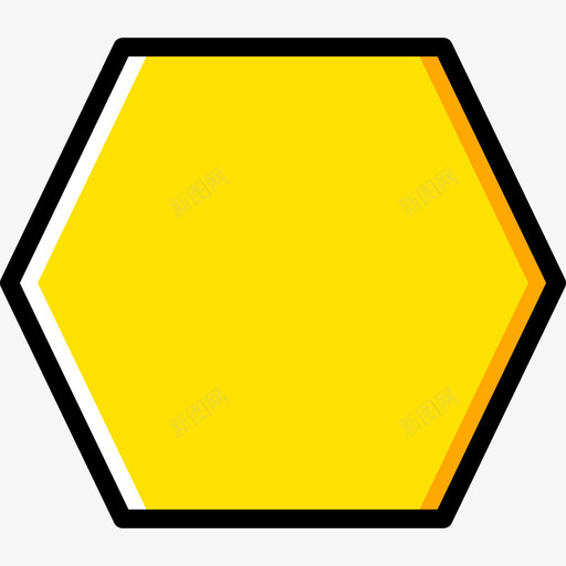 六边形33号黄色图标svg_新图网 https://ixintu.com 33号设计 六边形 黄色