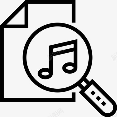 音乐文件数字营销38线性图标图标
