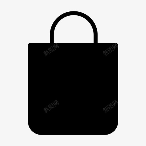 包购物袋基本图标svg_新图网 https://ixintu.com 包 基本图标 购物袋